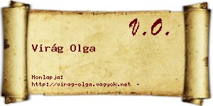 Virág Olga névjegykártya