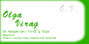 olga virag business card